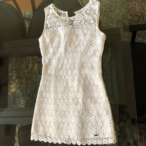 Hollister White Crochet Dress
